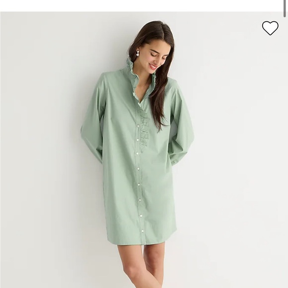 J.Crew Cottage shirtdress in cotton poplin - Picture 1 of 4